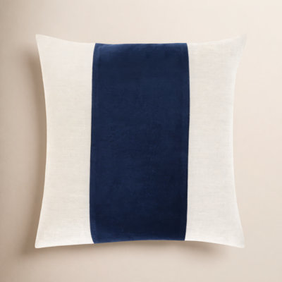 Kat Striped Cotton Blend Reversible Throw Pillow