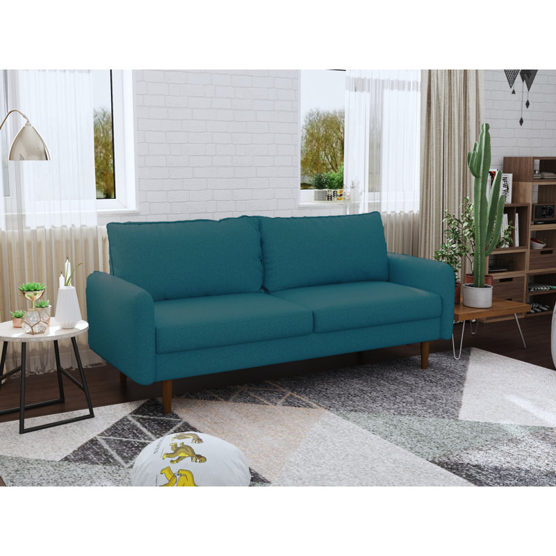 Canapé Bledian, Polyester bleu sarcelle