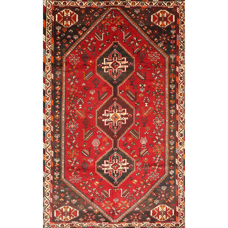 Tapis traditionnel rouge / noir Adelphia, Rectangle 4 pi x 6 pi