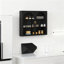 Armoire murale 27,56 "en verre noir - 3 niveaux, motif tissé, tablette amovible