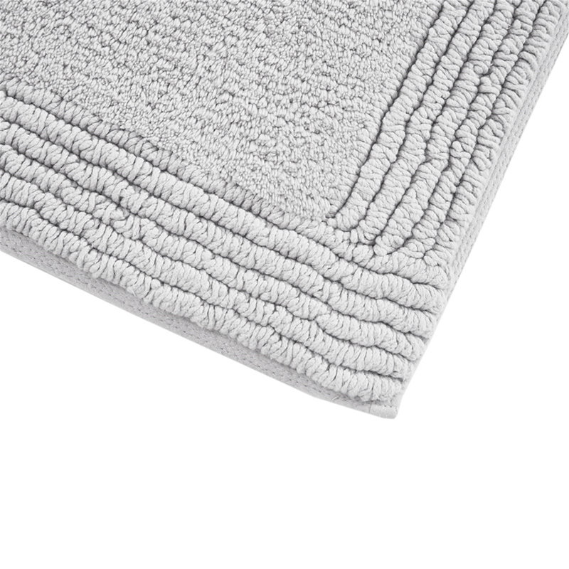 Tapis de bain réversible 100% coton touffeté 3000 g / m² gris, Rectangle 1 pi 9 po x 2 pi 10 po