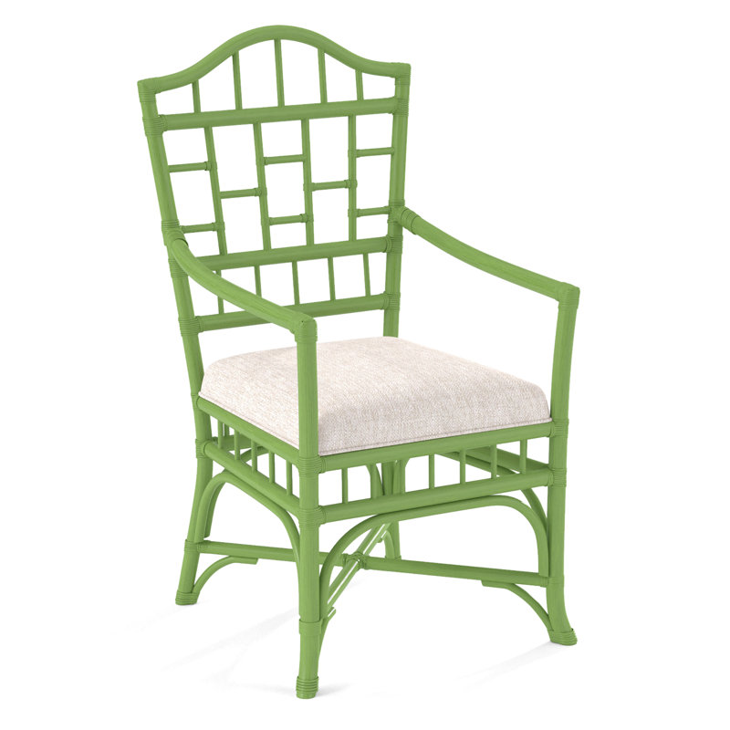 Chaise avec accoudoirs Chippendale, Saule, Performance blanc sucre; 0863-91