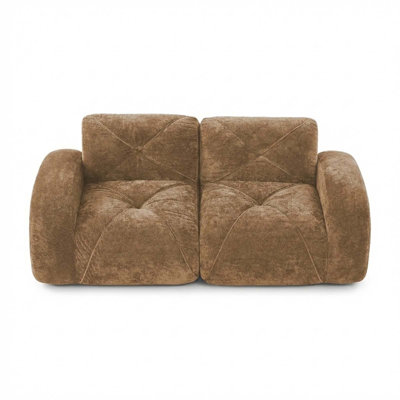 Canapé modulaire moderne en velours désossé avec coussins touffetés, mousse 32D haute densité, aucun assemblage requis pour le salon et la chambre à coucher