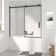 Fast-Assembly 56" - 60" W x 60" H Single Sliding Frameless Tub Door with 3/8" Clear Glass