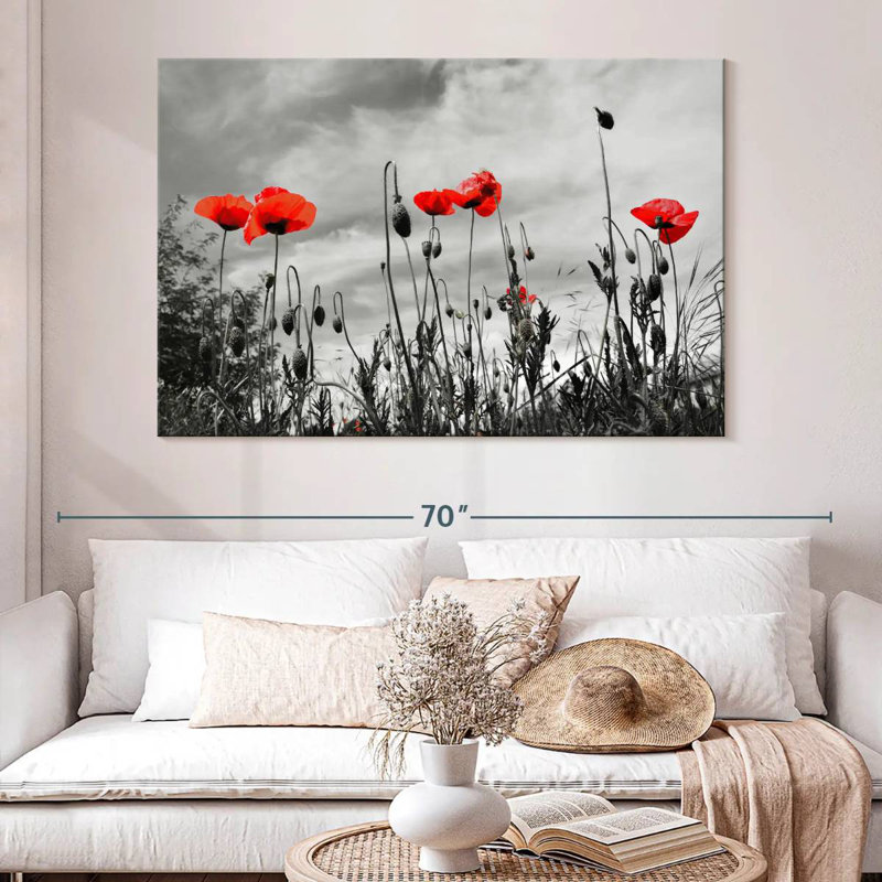 Coquelicots Harnek, H 34 po x l 51 po