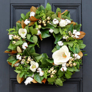 Couronne en coton Real Touch Magnolia Spring