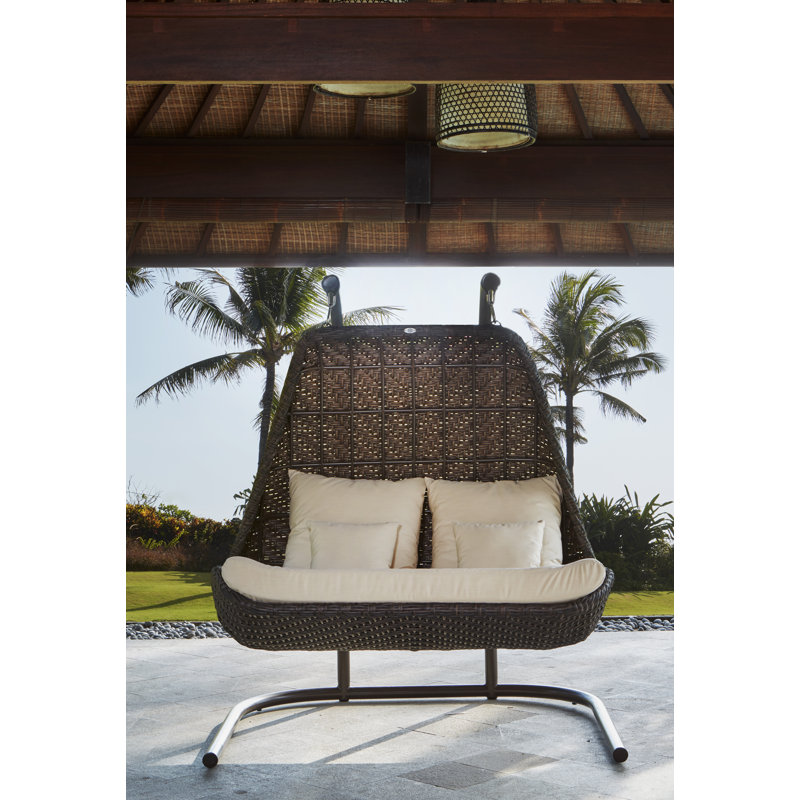 Celeste Double Chair Hammock with Stand, Canvas Aruba Sunbrella® Canvas