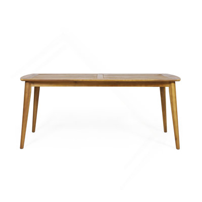 Outdoor Dining Table With Acacia Wood Frame, Teak