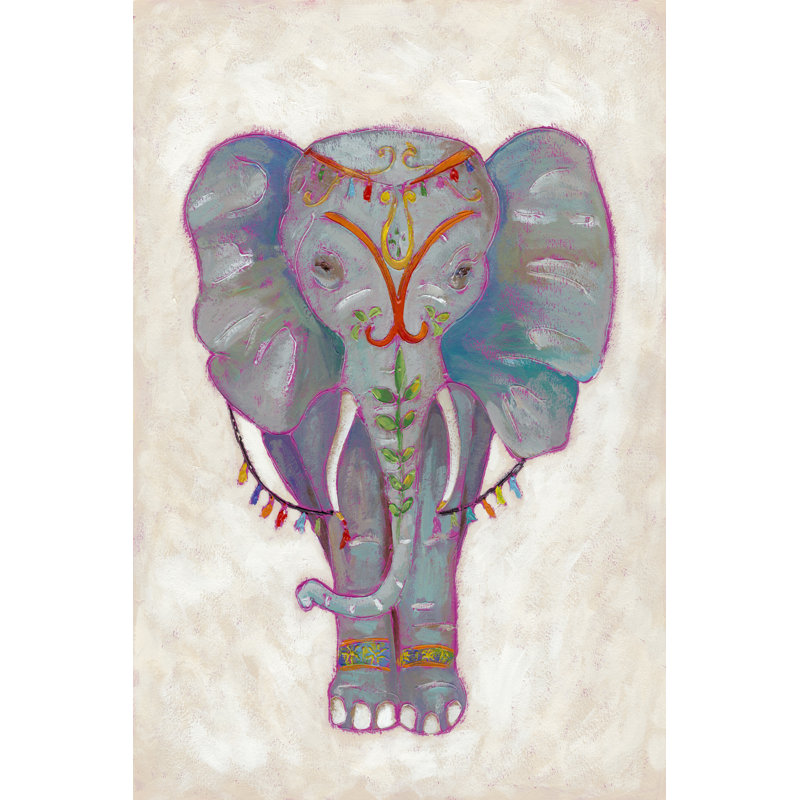 Festival Elephant II by Chariklia Zarris - Painting Print, 46cm H x 30cm W, Wrapped Canvas