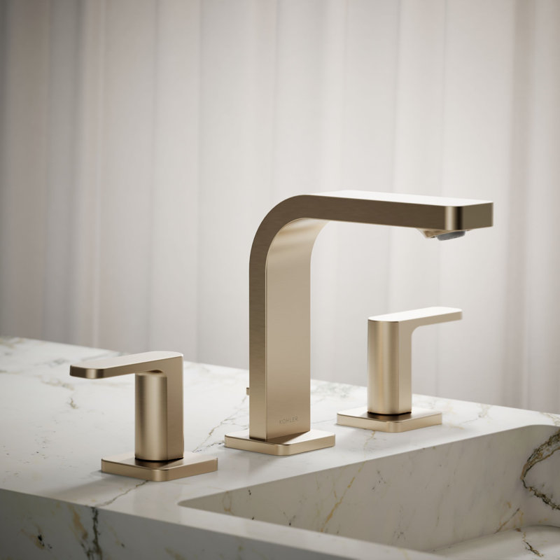 Parallel™Widespread Bathroom Faucet, 3-Hole Two Lever Handle Bathroom Sink Faucet, 1.2 GPM, Vibrant Brushed Bronze, 1 GPM