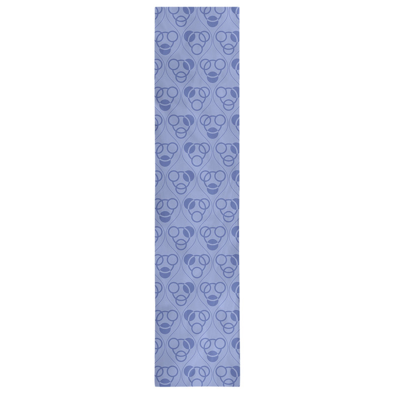 Classic Circles and Waves Table Runner, 16" x 72", Dark Blue