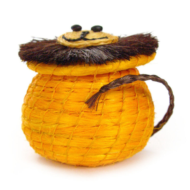 Panier à couvercle lion