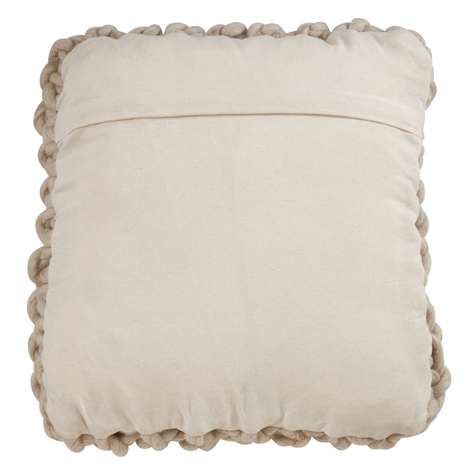 Zayn Wool Throw Pillow, Natural, Polyester/Polyfill