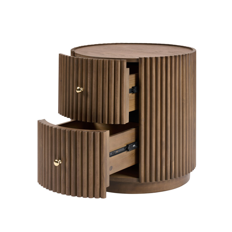Table de chevet Elbridge Modern Mid-Century, Walnut