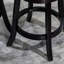 Tabouret de comptoir pivotant à hauteur de lattes de 24 po avec finition à lattes et tabouret en bois massif massif avec dossier, assise en tissu et confortable-1643238355