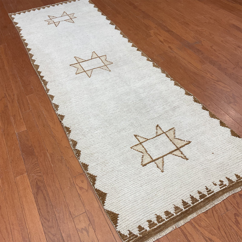  Handmade Turkish Oushak Wool Runner