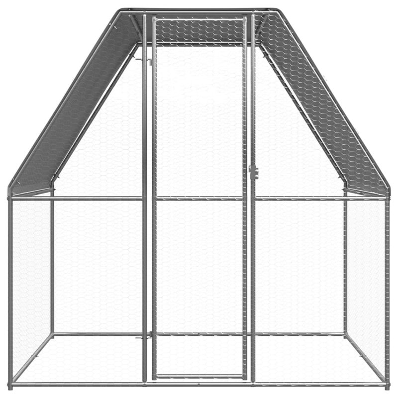 Cage à poulet en acier galvanisé gris et argent 6,6 po x 6,6 po x 6,6 po Ophelia & Co.