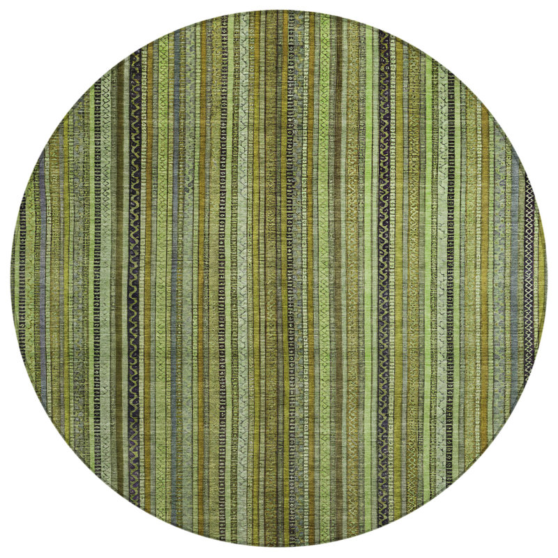 Tapis intérieur lavable rayé 8 pi