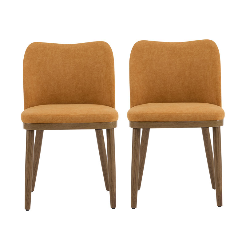 Chaises de salle à manger rembourrées Manzella, Gingembre gingembre