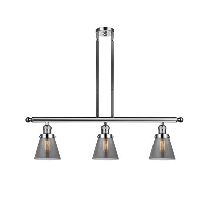 Cone 3 Light Stem Hung Island Light