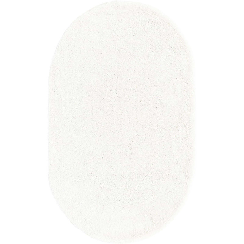Tapis blanc éclatant Sarenna, Ovale 3 pi 3 po x 5 pi 3 po