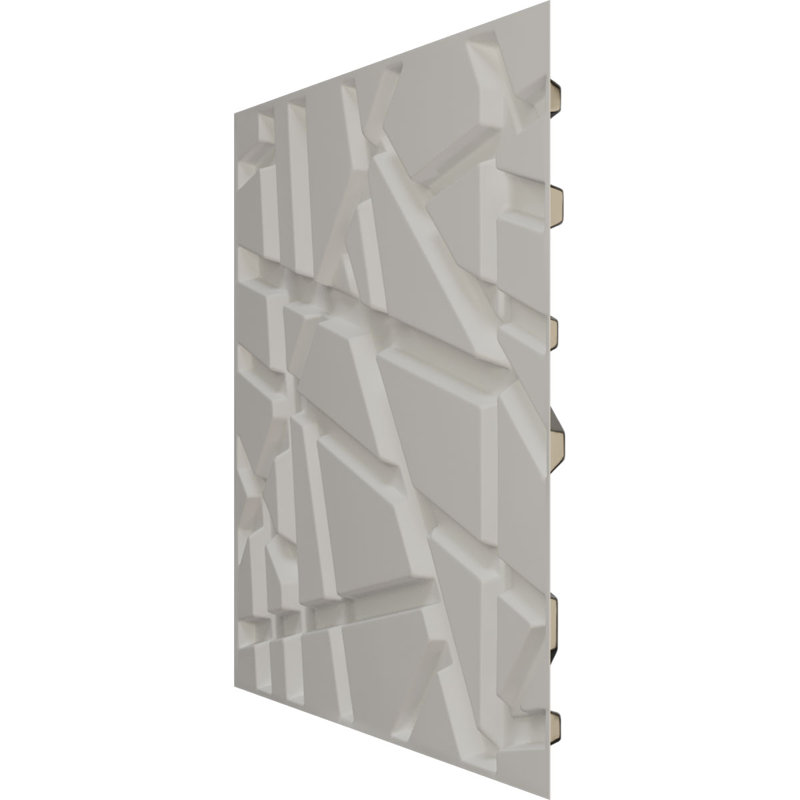 L 19 5/8 po x H 19 5/8 po Evergreen Panneau mural décoratif 3D EnduraWall, gris anthracite métallique (couvre 2,67 pieds carrés)