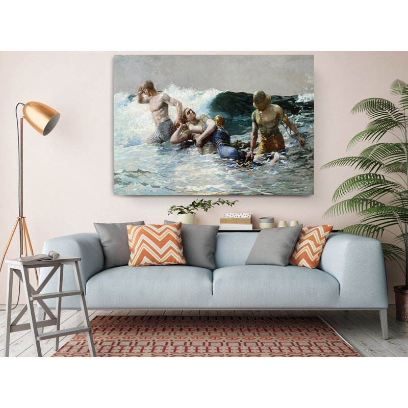 «Winslow Homer Undertow 1886», reproduction d'art sur toile, H 20 po x l 30 po