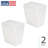 iDesign Set of 2 Small Rectangular Bathroom Trash Cans-108647975