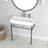 Logmey 16.3'' Ceramic Rectangular Bathroom Sink with Overflow-82425280