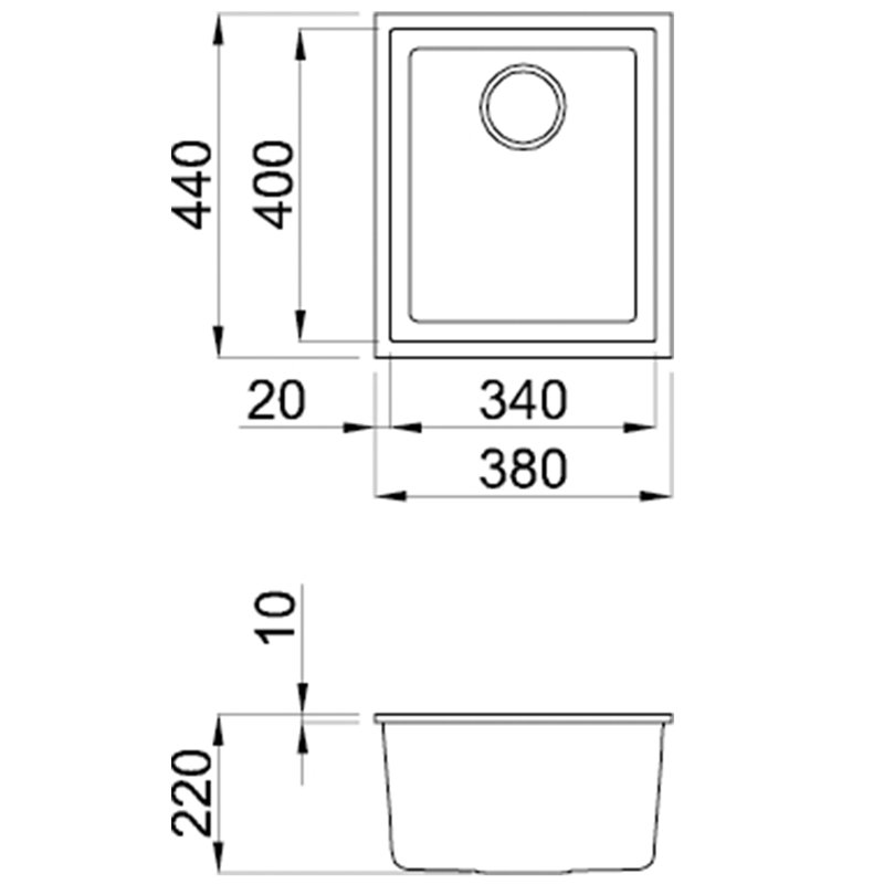 Quadra Kitchen Sink, White Titan