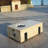 Vezira Rectangle Concrete Propane Smokeless Fire Pit Table with Hidden Fuel Tank