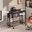Bureau d'ordinateur polyvalent et pliable avec sac de rangement et abattant pour espaces de bureau à domicile compacts (seulement le bureau inclus)