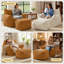 Canapé de sol paresseux en velours côtelé avec pouf pour salon et chambre, canapé-lit pouf pour adulte, emballage compressé-1267492027
