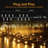 49ft Cluster Twinkle Patio String Lights Outdoor Waterproof, 1000 LEDs, Plug in, Soft Warm-1255967388