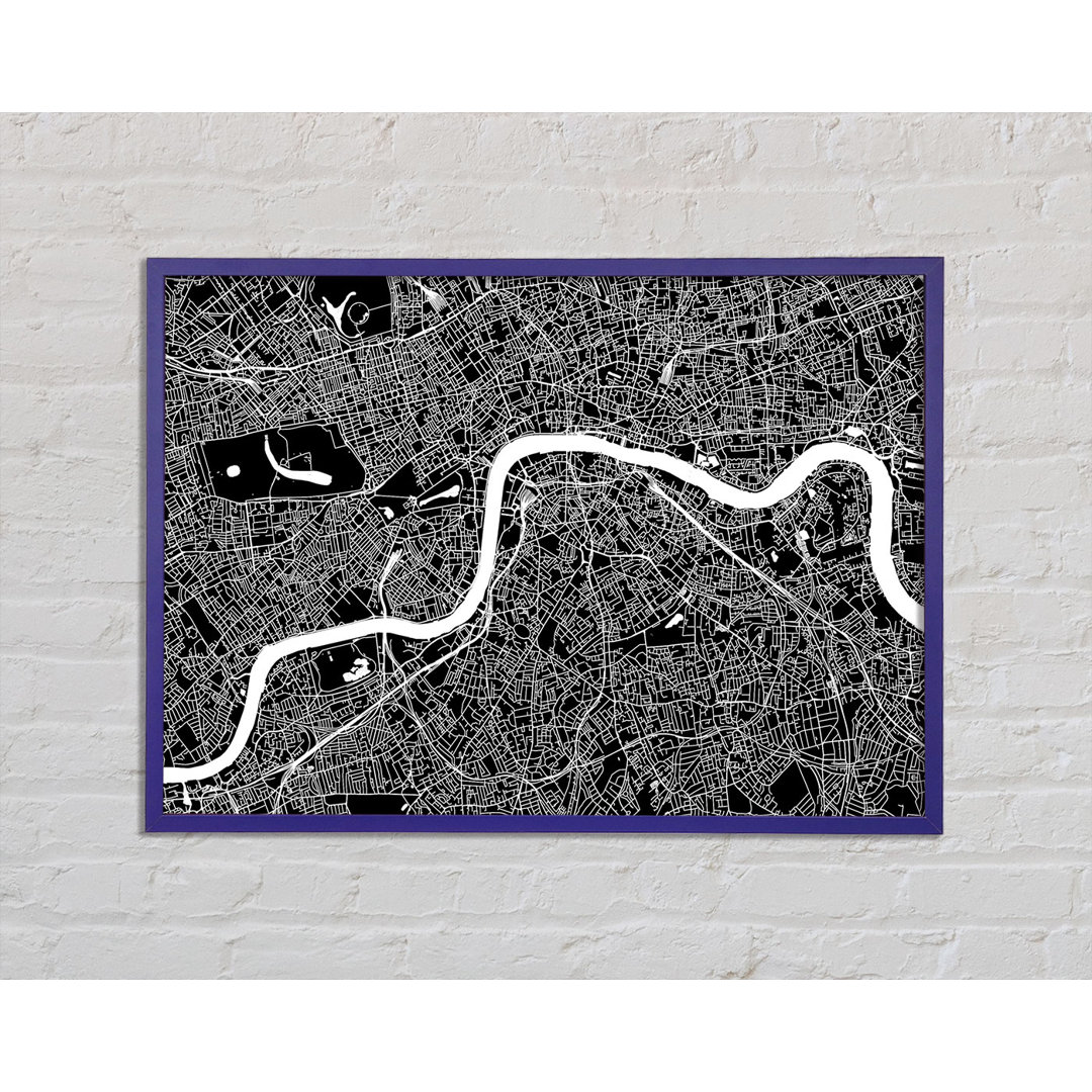 Gerahmtes Leinwandbild The Map Of London Thames 5