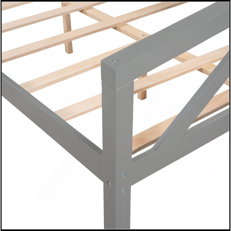 Full Size Daybed, Wood Slat Support, Gray