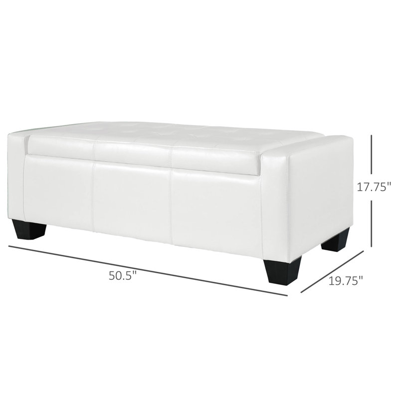 Rangement rectangulaire en similicuir capitonné
