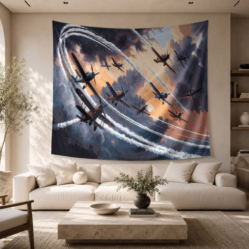Tapisserie murale «Transagement» acrobatique et acrobatique, 26 po x 36 po