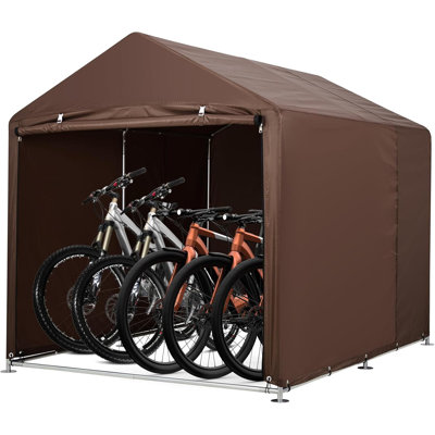 Remise imperméable avec rangement pour vélos avec 98% de protection contre les rayons UV - 3 tailles pour 1 à 6 bicyclettes