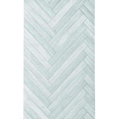 Papier peint imitation chevrons gris sarcelle