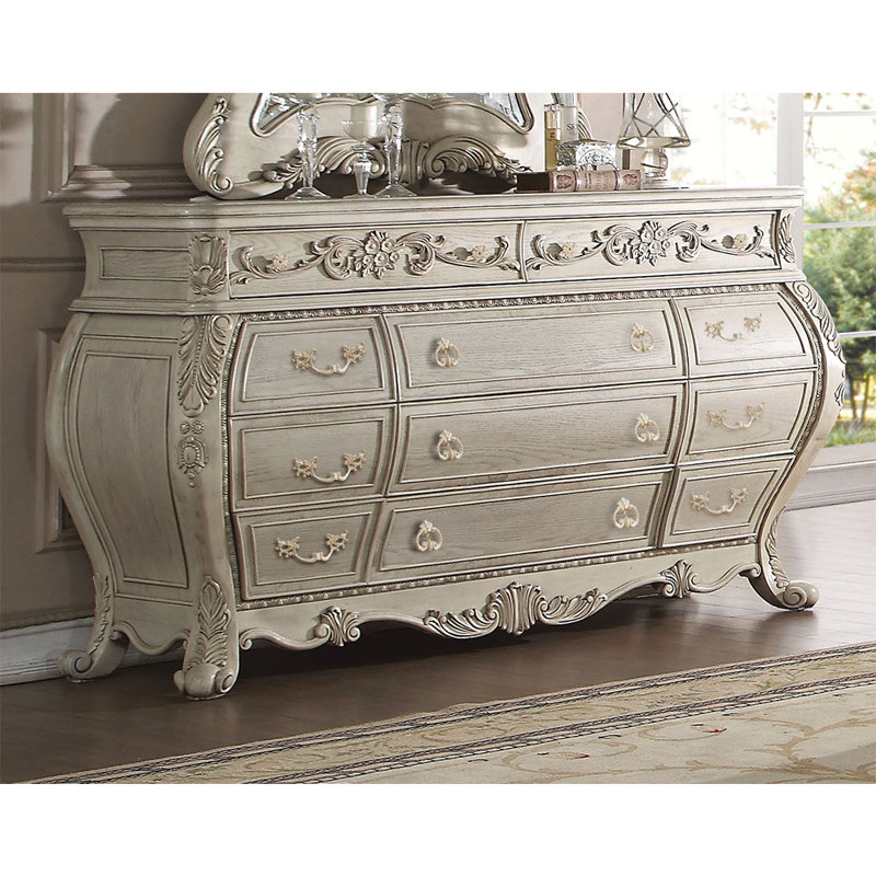 Carper 73'' W 11 - Drawer Dresser, Antique White
