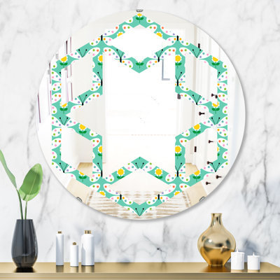 Miroir mural hexagonal à papillons i "i artisanat american american