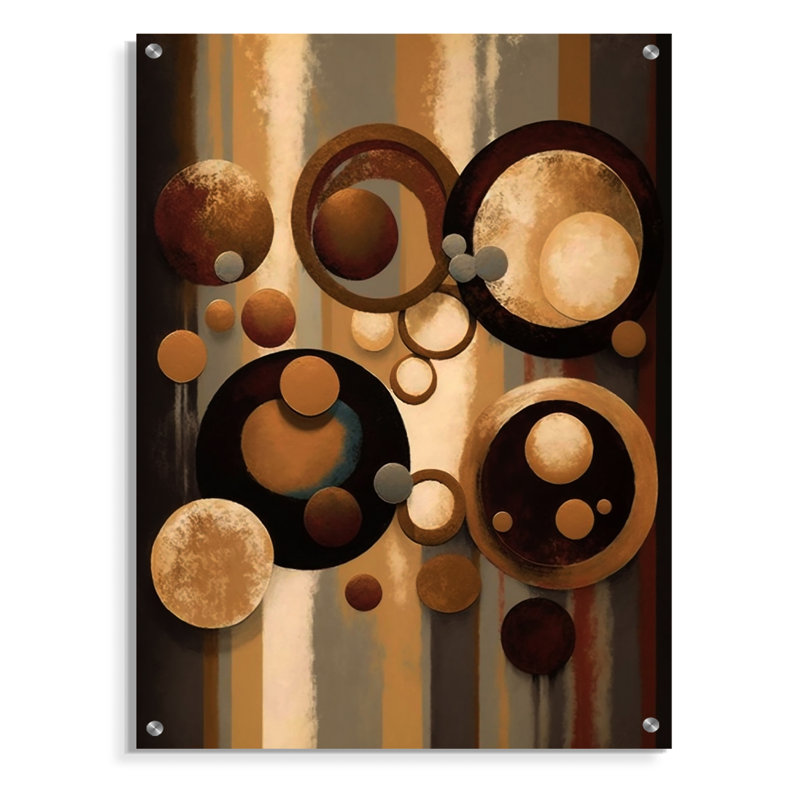 Eva - Art mural abstrait en acrylique, H 20 po x l 12 po