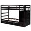 Lit superposé Twintwin avec escalier pratique et rangement - Construction en pin massif avec abat-jour gigogne en bois pour une chambre-1160845049