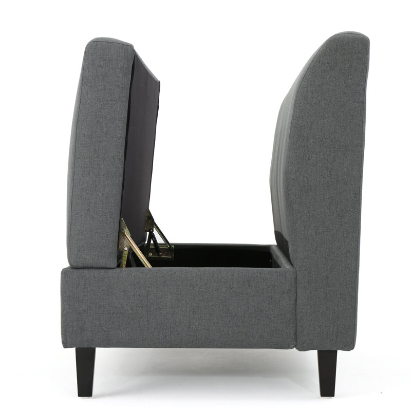 Causeuse sans accoudoirs 47,24 po Yatesville, Gris anthracite