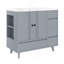 Meuble-lavabo de salle de bain avec lavabo, 4 tiroirs et support de rangement latéral-502824415