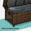 Boîte de rangement en osier pour l'extérieur Outsunny-113696047