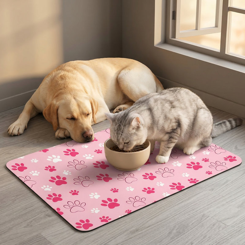 Tapis pour chat en chenille, 28 po x 22 po, doux et ultra absorbant, imperméable et antidérapant, facile à nettoyer pour les chats d'intérieur, gris