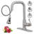 Spring Single Handle Pull-Down Sprayer Kitchen Faucet Deckplate Included In Brushed Nickel-116830690