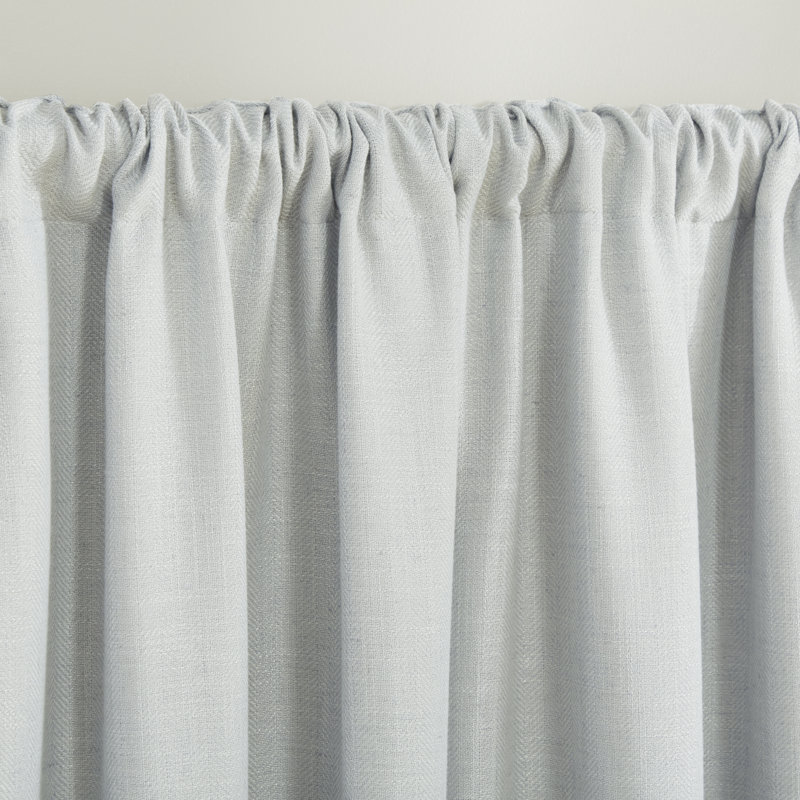 Rideau en lin 100% occultant avec passe-tringle et passe-tringle Lauren Ralph Lauren, L 52 po x L 84 po, Gris